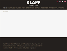 Tablet Screenshot of klapp-cosmetics.com